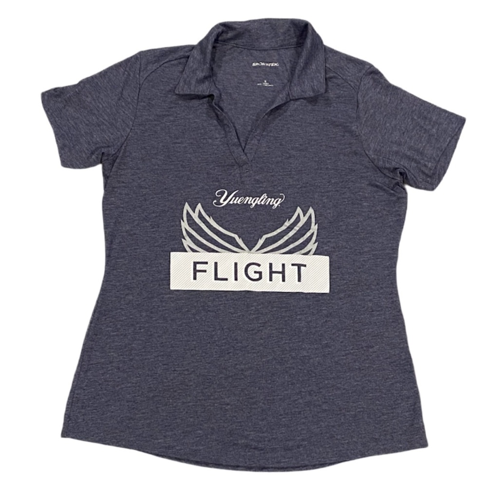 Yuengling Beer Flight Shirt Women’s S Sport-Tek Golf Collar V-Neck Athletic Top